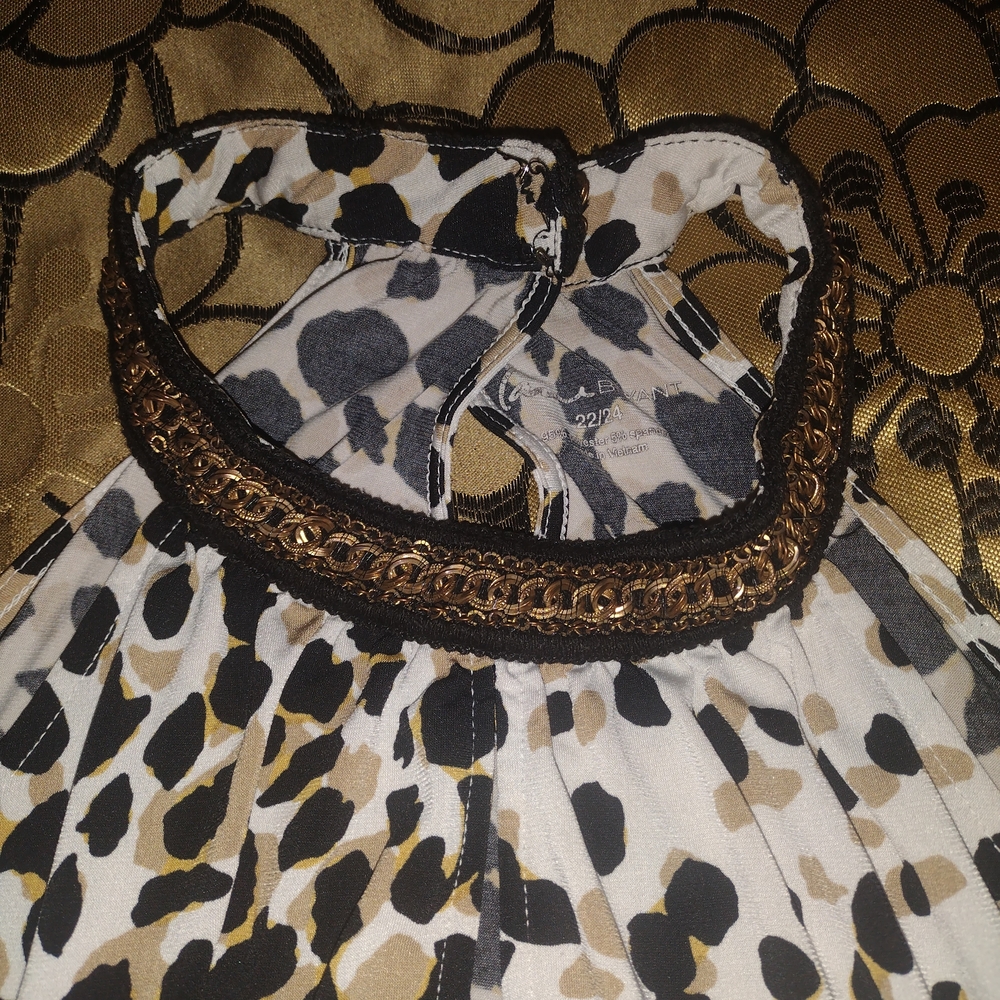 Lane Bryant Black and White Leopard Print Blouse